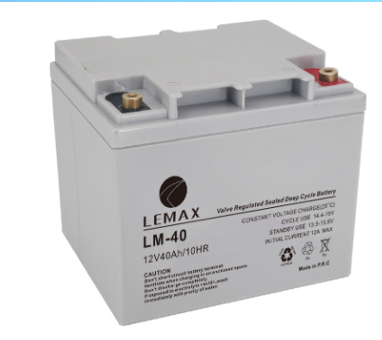 Deep Cycle Battery AGM VRLA 12V40AH Lemax