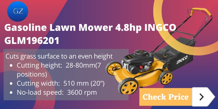Gasoline Lawn Mower 4.8hp INGCO GLM196201