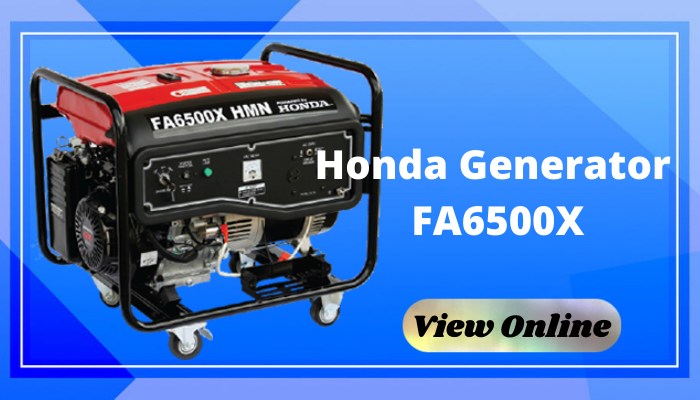 Honda Generator FA6500X