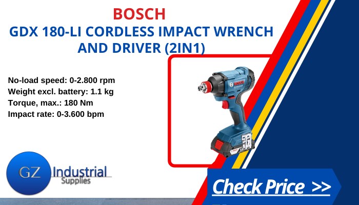 Bosch GDX 180-LI Cordless Impact Wrench and Driver (2in1)