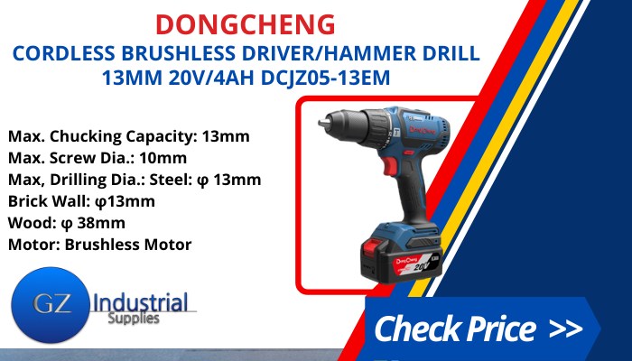 DongCheng Cordless Brushless Driver/Hammer Drill 13mm 20V/4Ah DCJZ05-13EM