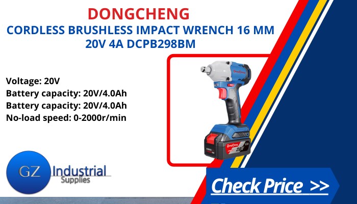 DongCheng Cordless Brushless Impact Wrench 16 mm 20V 4A DCPB298BM
