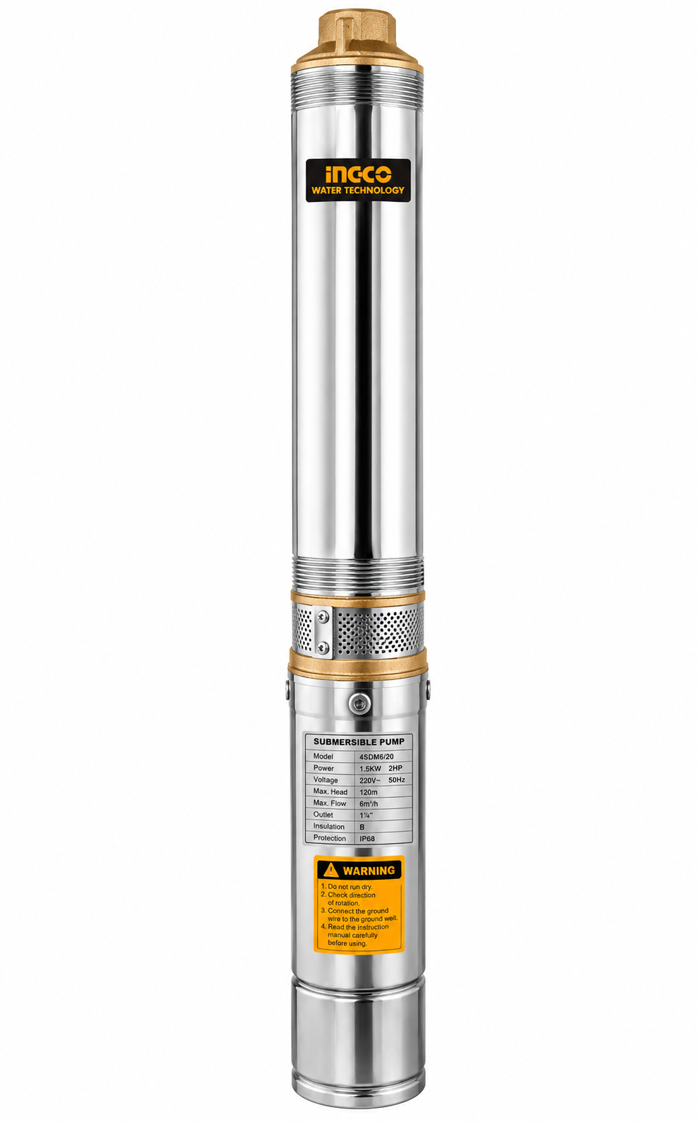 Ingco submersible deep well borehole pump