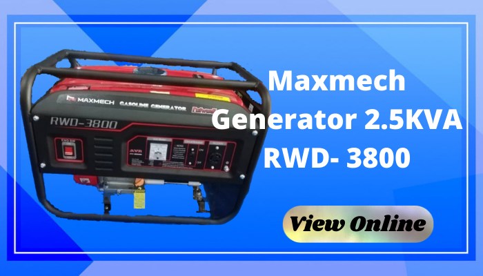 Maxmech Generator  RWD- 3800