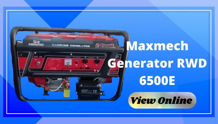 Maxmech Generator RWD 6500E