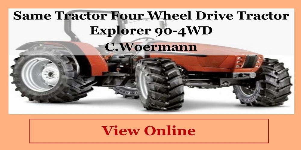 Same Tractor Four Wheel Drive Tractor Explorer 90-4WD C.Woermann